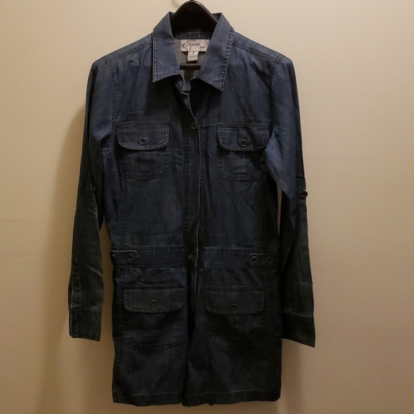 Spoon Jeans Long Sleeve Denim Safari Romper - Picture 1 of 8